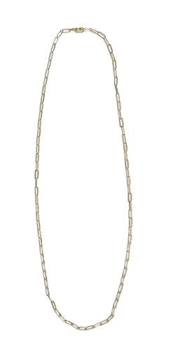 The Liv Medium Flat Paperclip Chain 24 Inch Adjustable Necklace, Gold