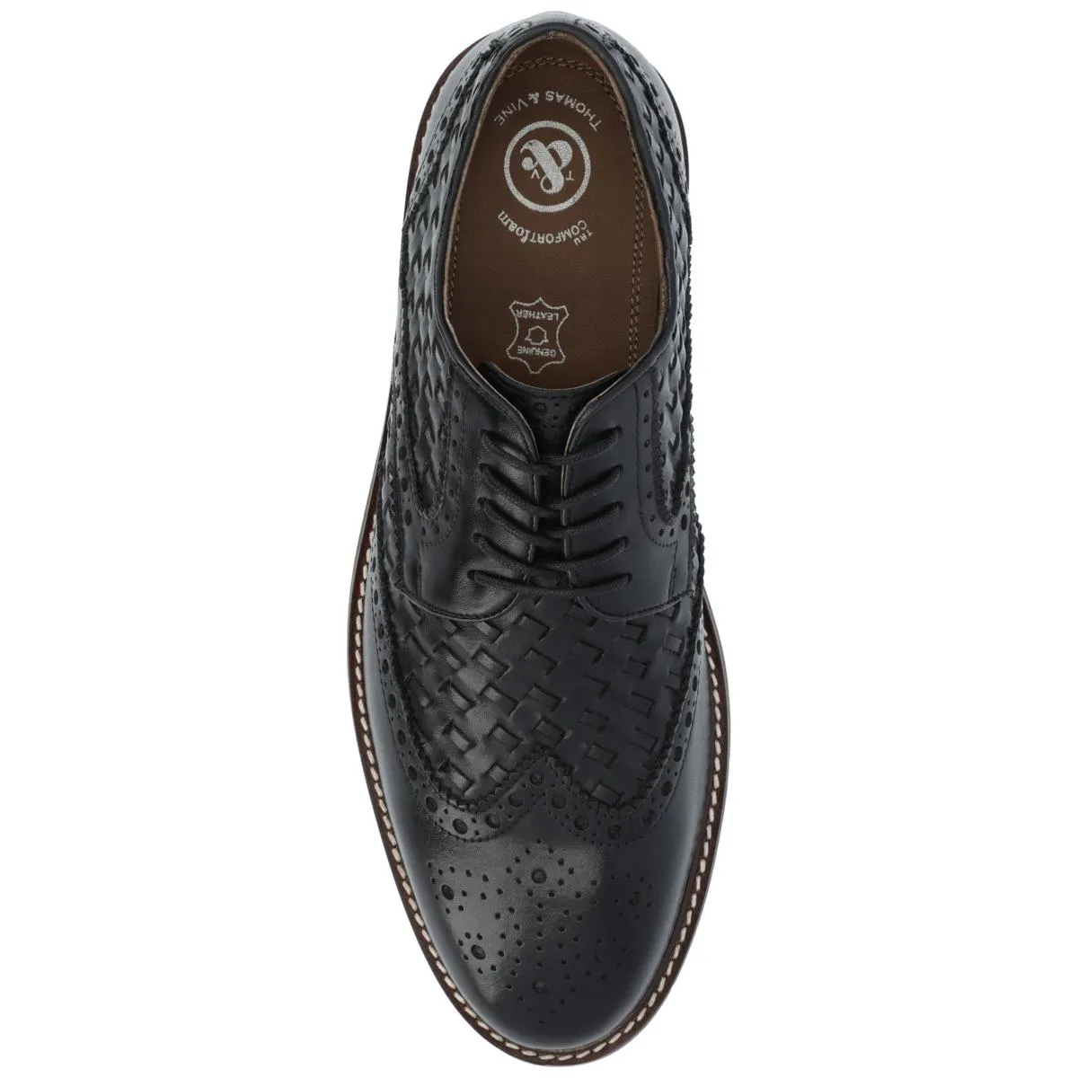      Thomas & Vine Men's Radcliff Woven Wingtip Derby     