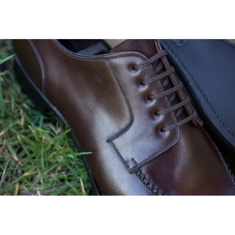 TLB Artista Reverse Stitch Toe Derby Vegano Dark Brown GMTO