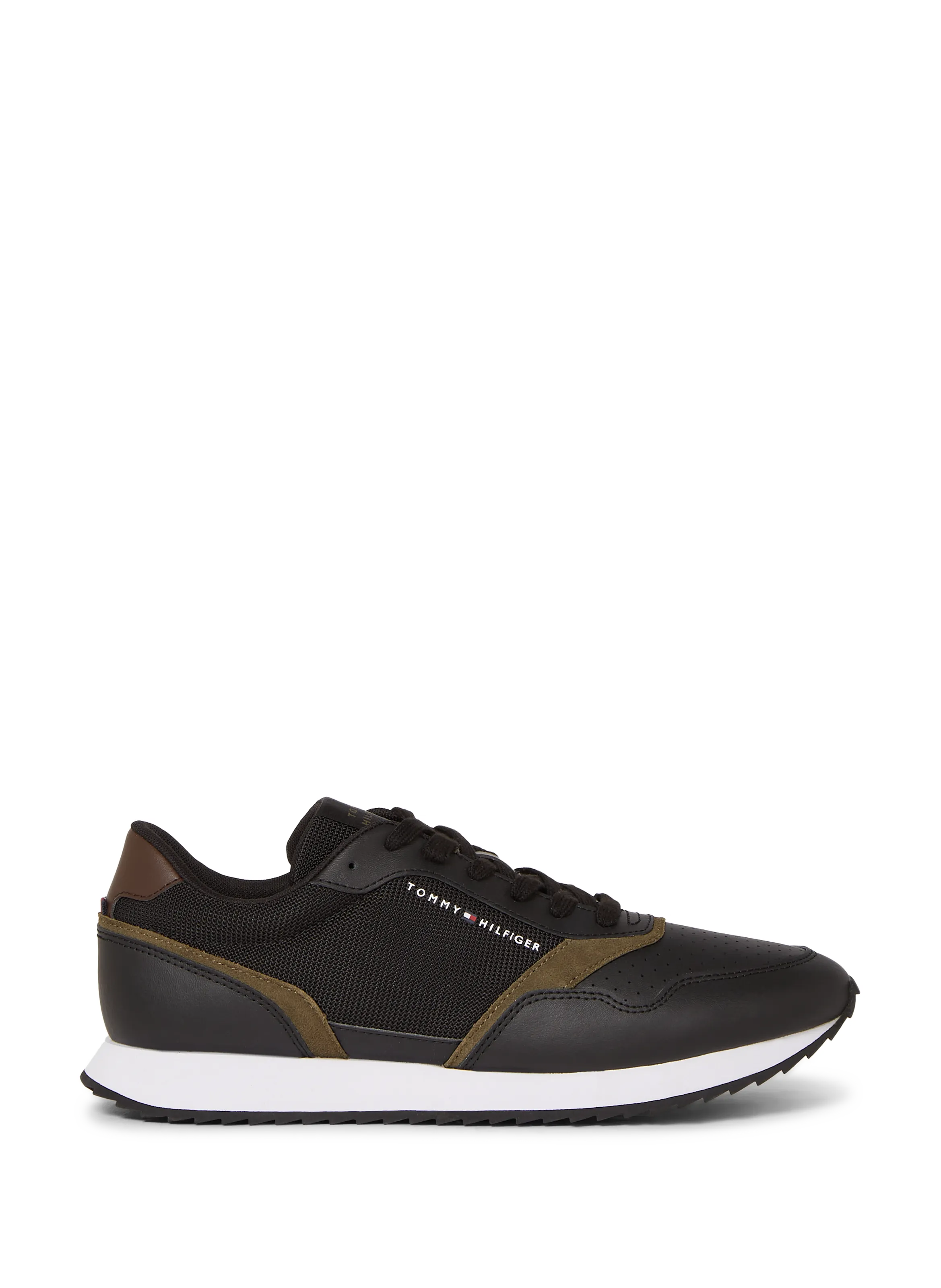 Tommy hilfiger  Leather Running Sneakers - Black