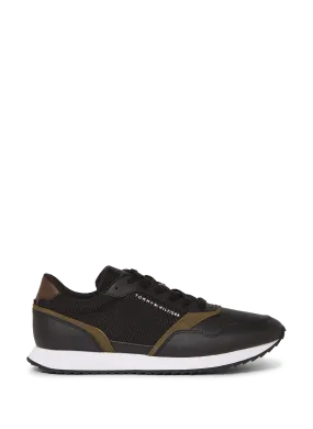 Tommy hilfiger  Leather Running Sneakers - Black