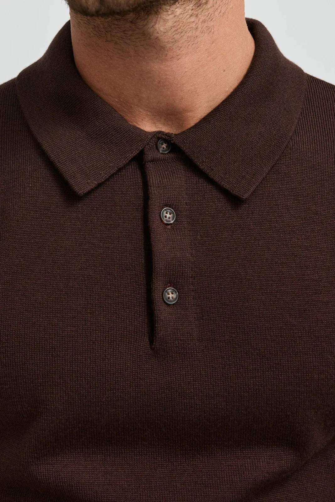 Toorallie Fine Knit Polo Cacao