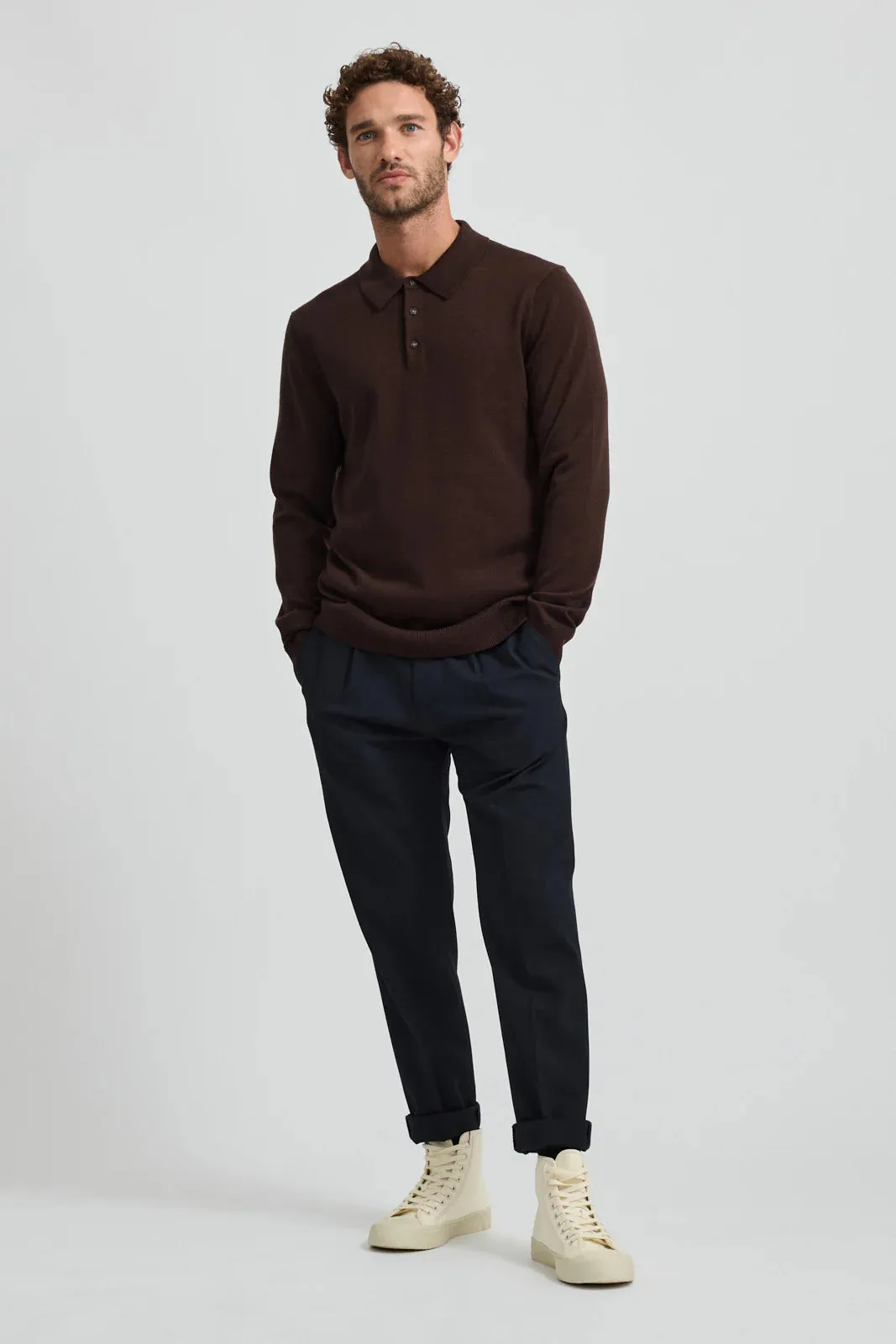 Toorallie Fine Knit Polo Cacao