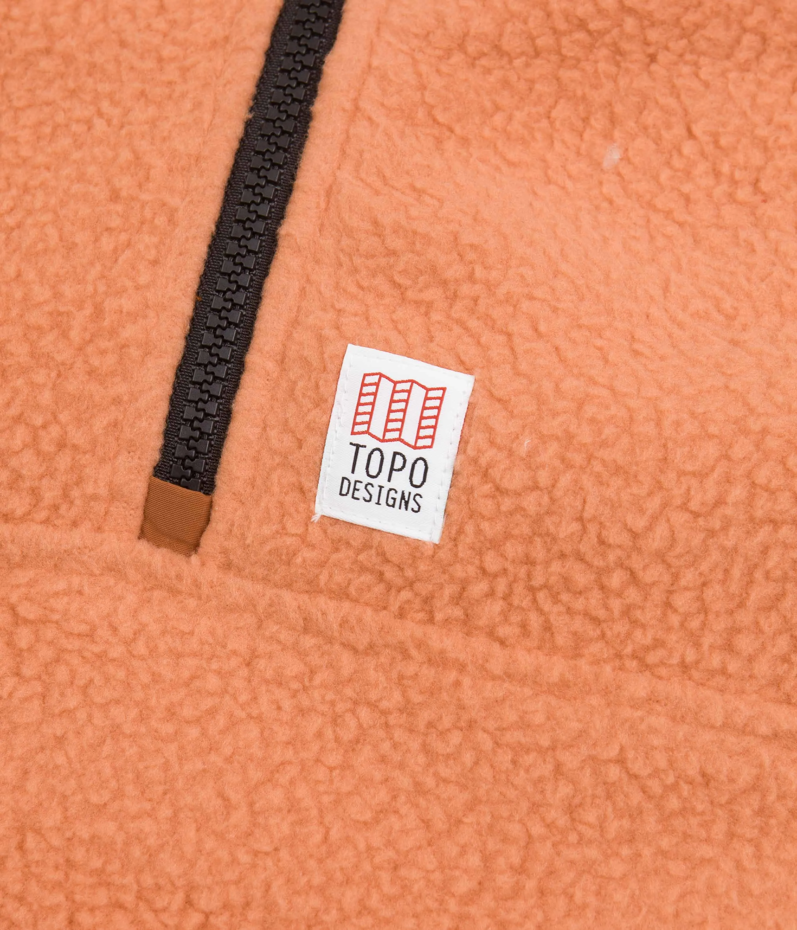 Topo Designs Women's Mountain Pullover Fleece - Rust / Brick