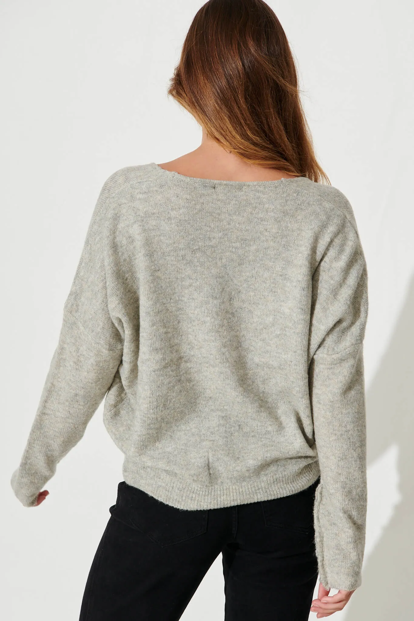 Treacle Knit In Light Grey Wool Blend