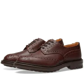 Tricker's Ilkley Brogue in Dark Brown Zug Grain with Commando Sole