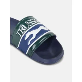 Trussardi 77A00401 SLIDE TRU Ciabatta Uomo a Fascia Blu