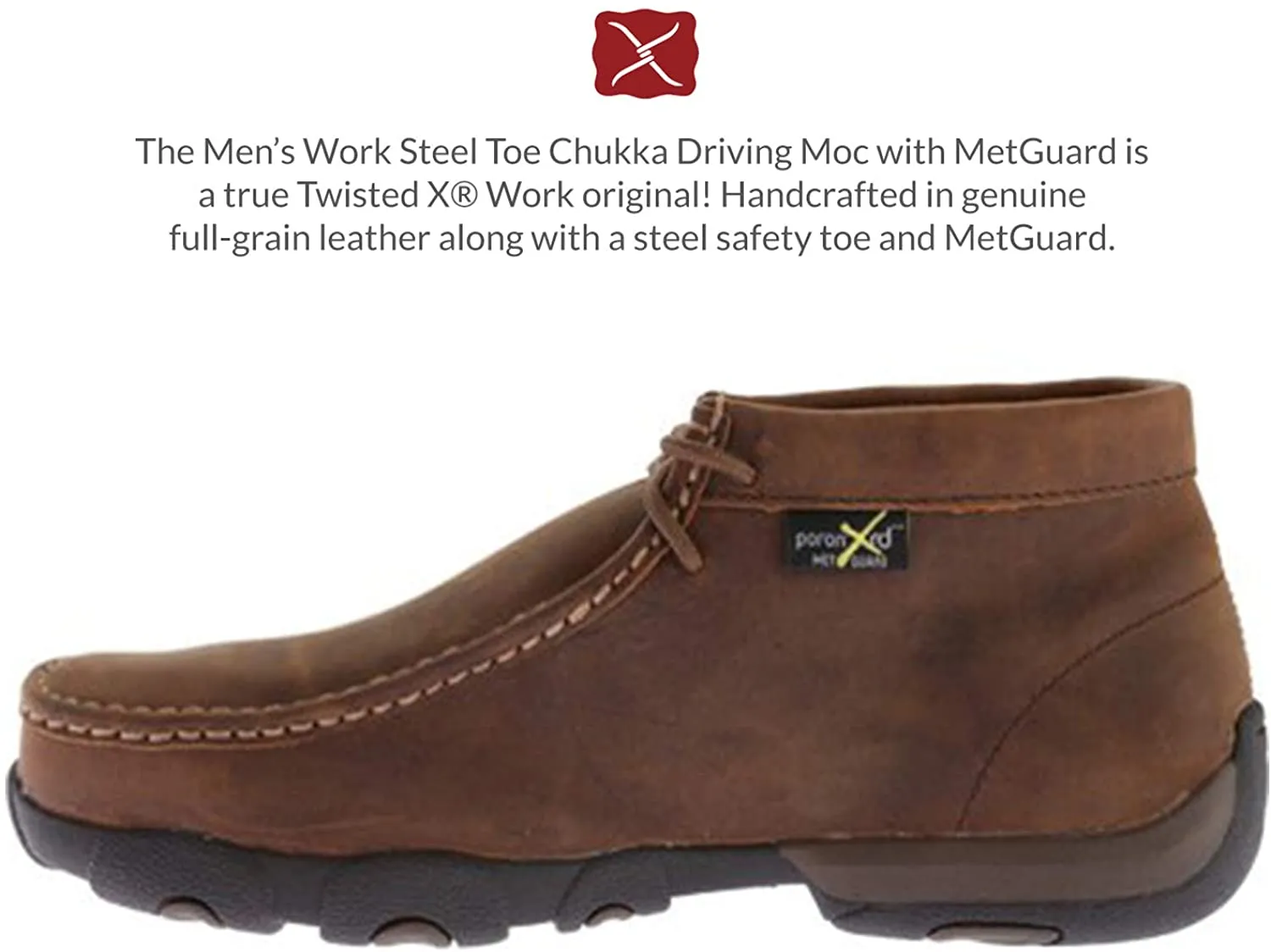 Twisted X Men's Steel Toe Chukka Driving Moc Work Boot