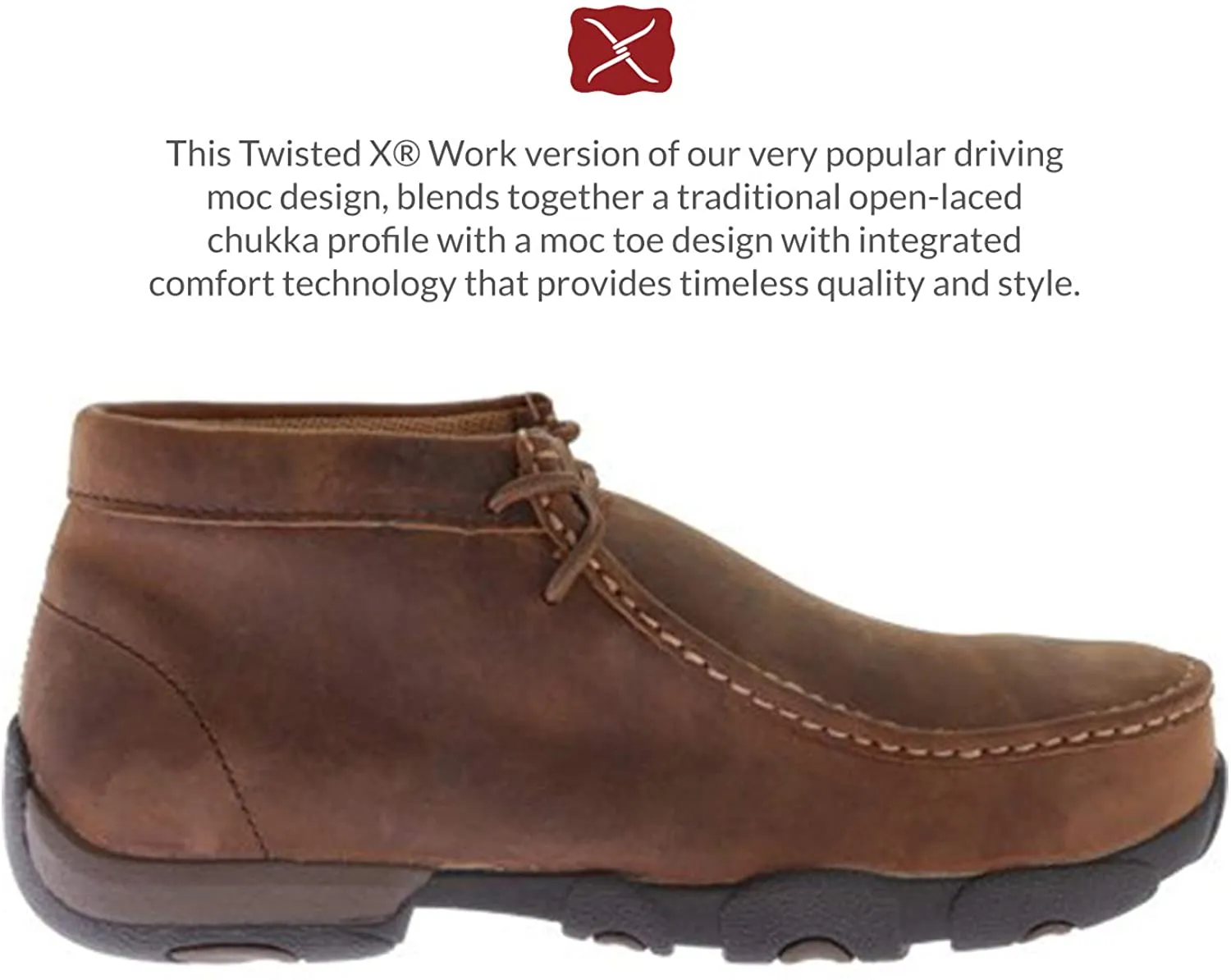 Twisted X Men's Steel Toe Chukka Driving Moc Work Boot