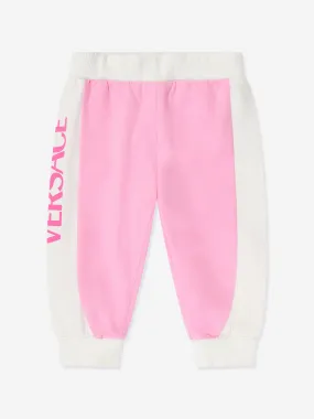 Versace Baby Girls Logo Joggers in Pink