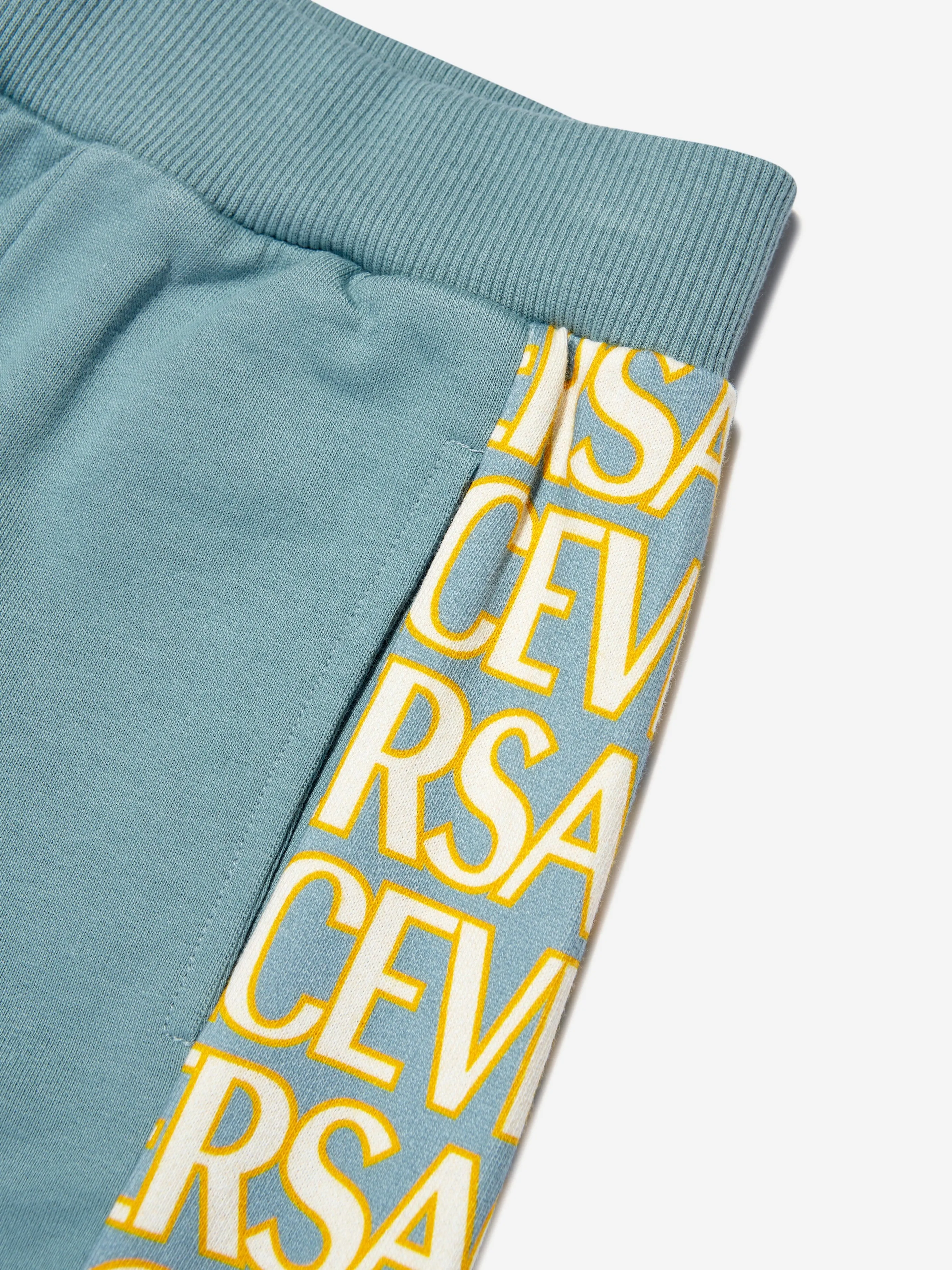 Versace Boys Logo Joggers in Blue