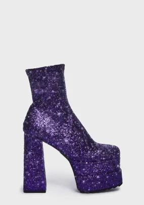 Vibrant Purple Papi Platform Boots