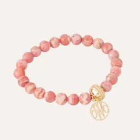 Victoire 8mm Rhodochrosite Bracelet on Stretch Cord