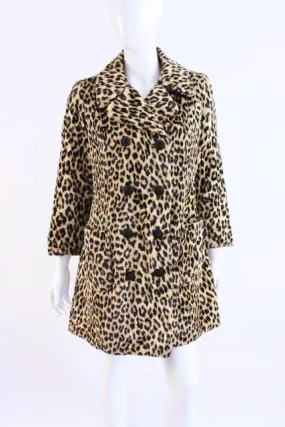 Leopard Print Faux Fur Coat