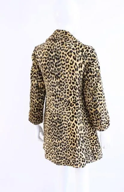 Leopard Print Faux Fur Coat