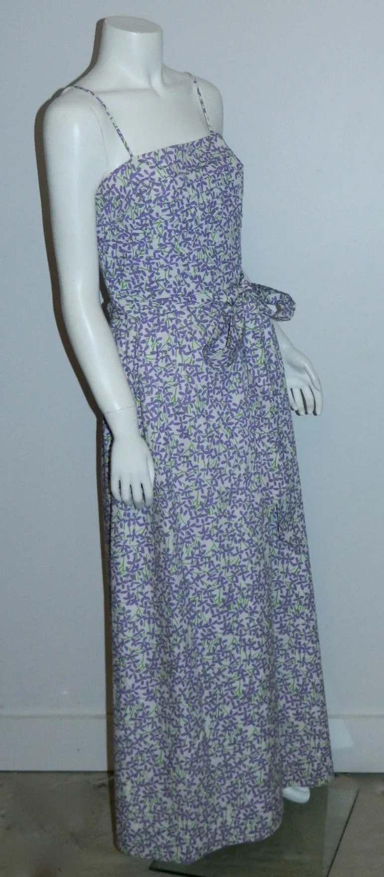 vintage Lilly Pulitzer dress 1970s purple floral gown maxi sundress XS - S