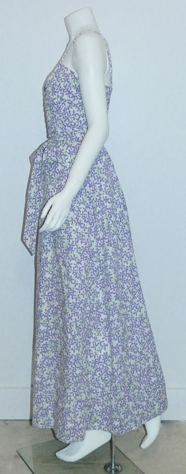 vintage Lilly Pulitzer dress 1970s purple floral gown maxi sundress XS - S