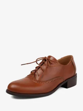 Vintage Round Toe Oxfords