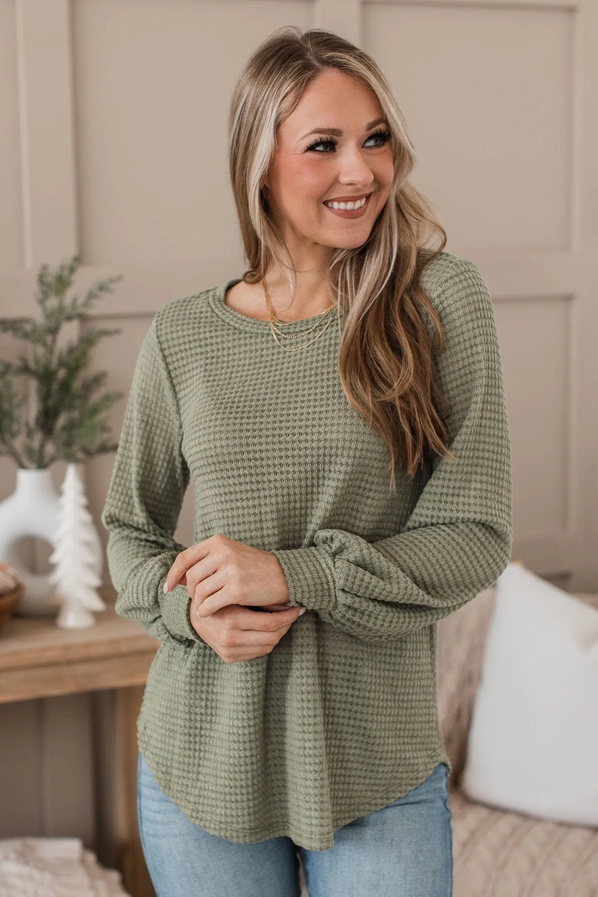 Want To Be Loved Sage Knit Top