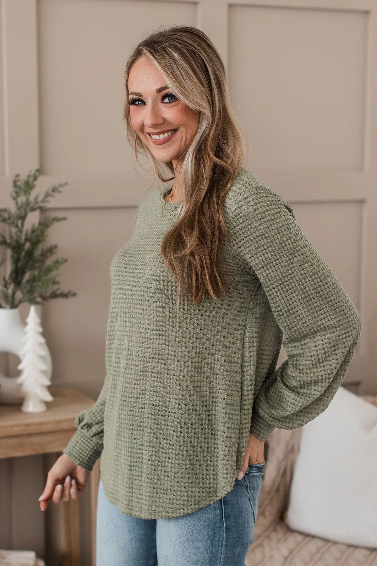 Want To Be Loved Sage Knit Top