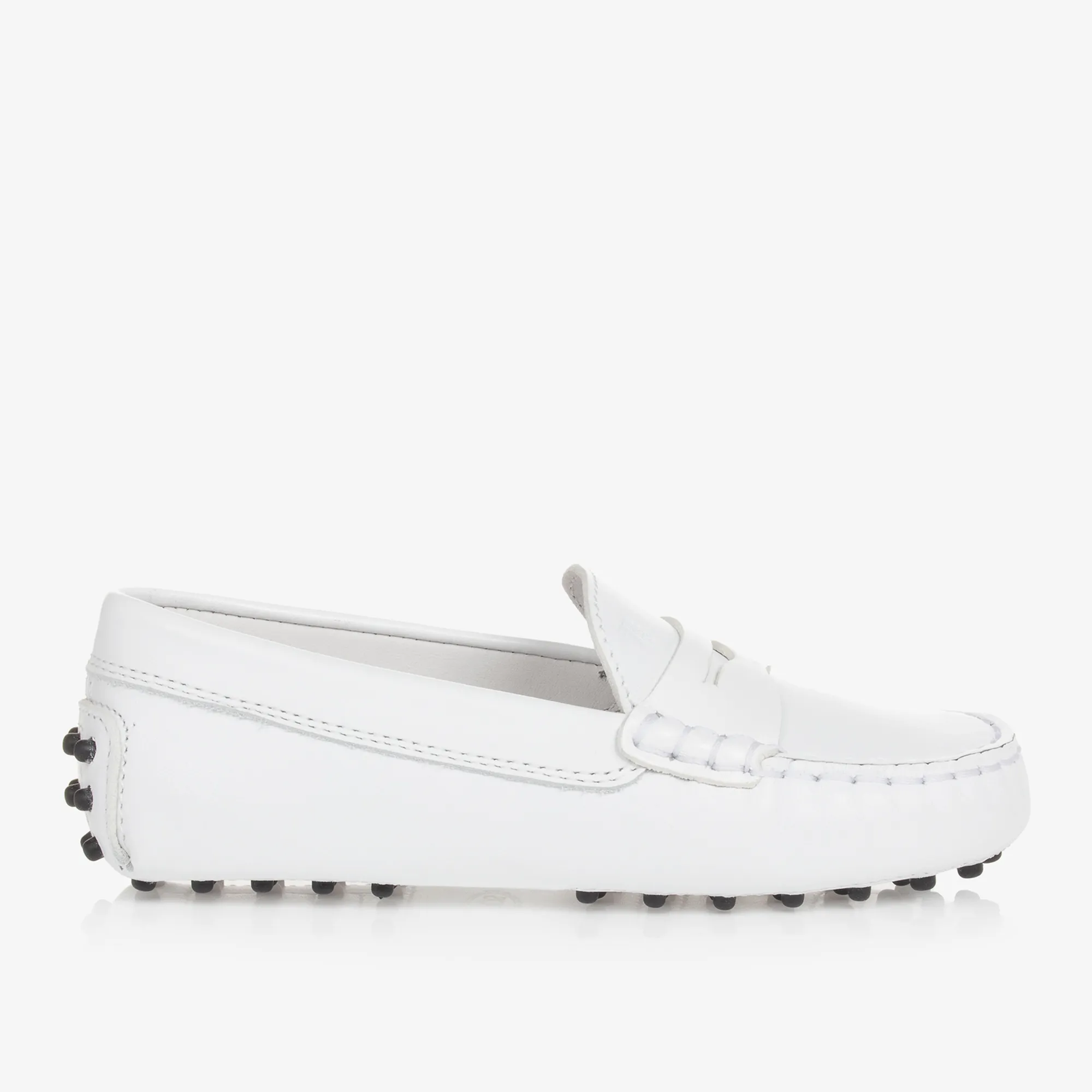 White Leather Loafers