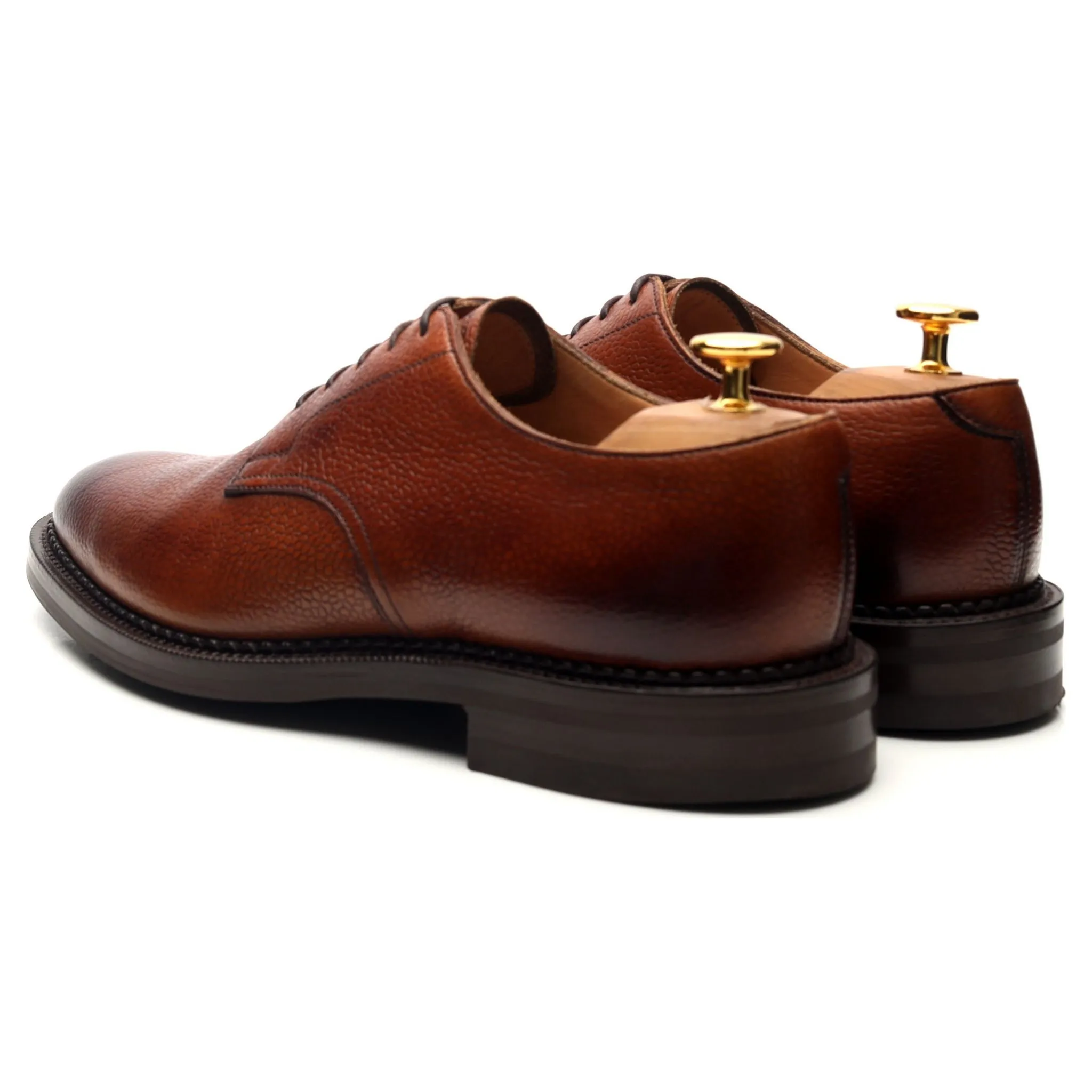 'Windermere' Rosewood Brown Leather Derby UK 6 E