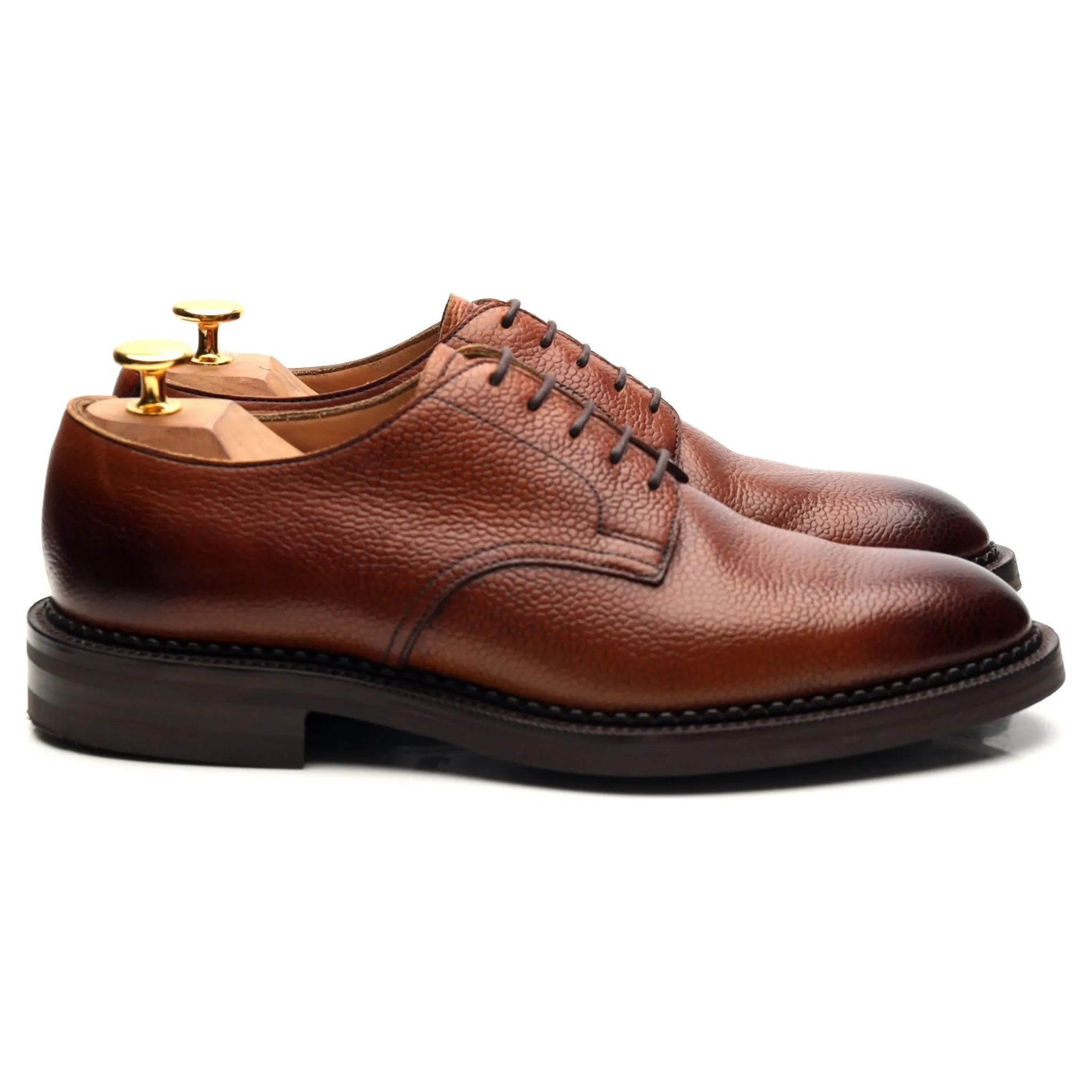 'Windermere' Rosewood Brown Leather Derby UK 6 E