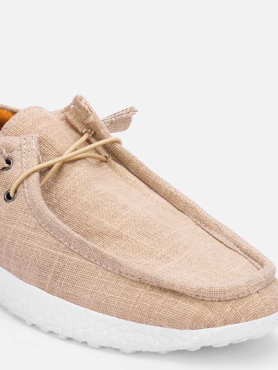 Women Beige Casual Canvas Slip-On Sneakers Shoes