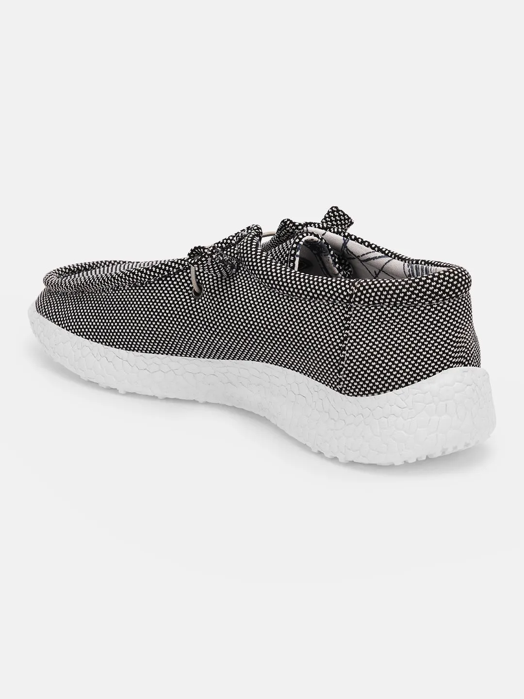 Women Black Casual Canvas Slip-On Sneakers Shoes