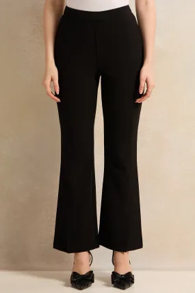 Women Black Wide Leg Trousers