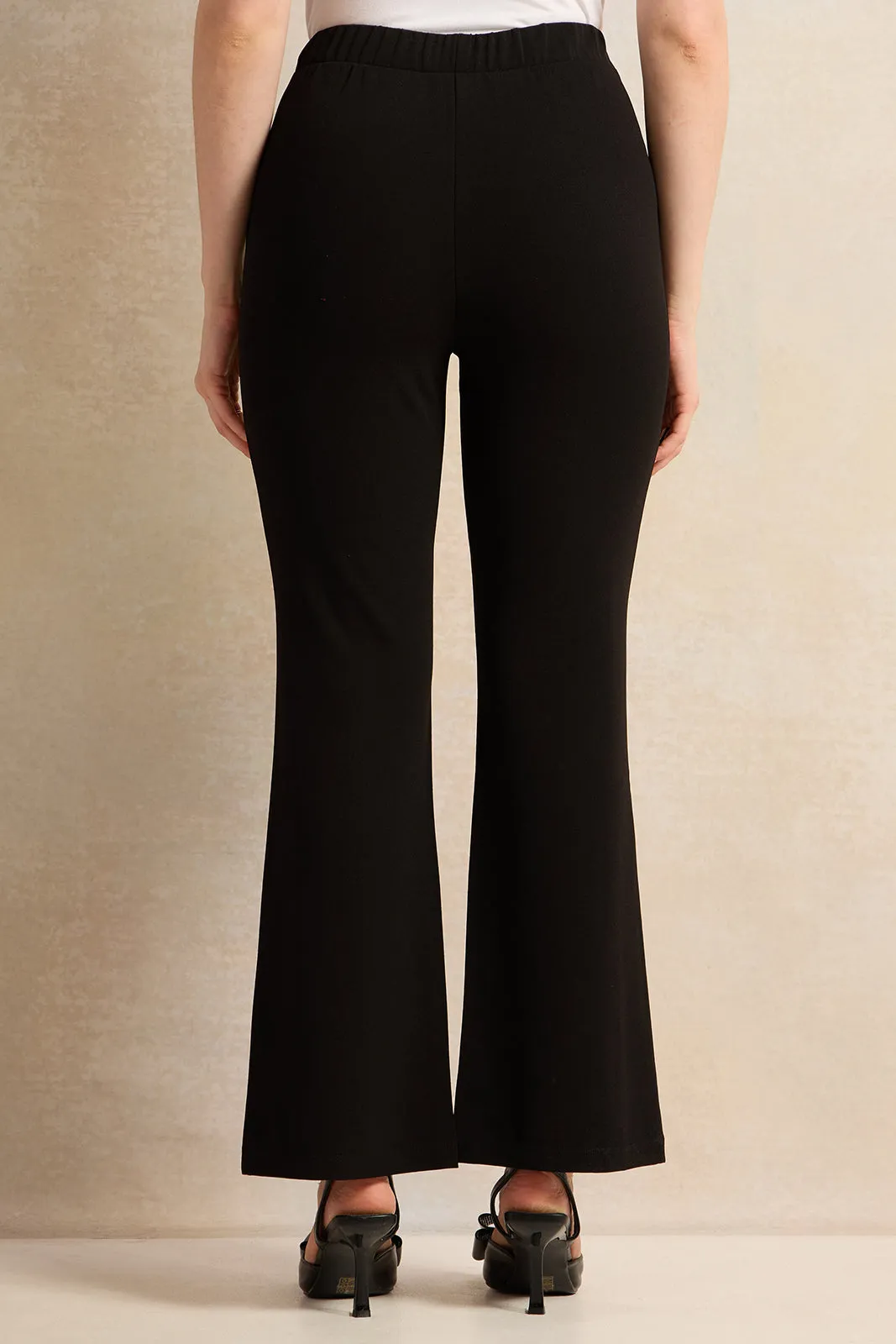 Women Black Wide Leg Trousers