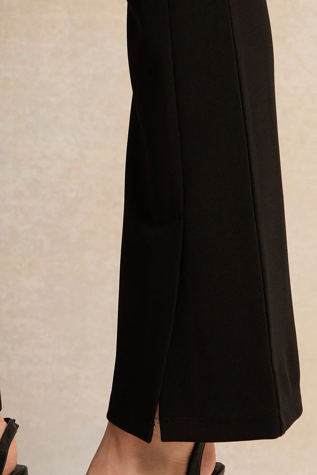 Women Black Wide Leg Trousers