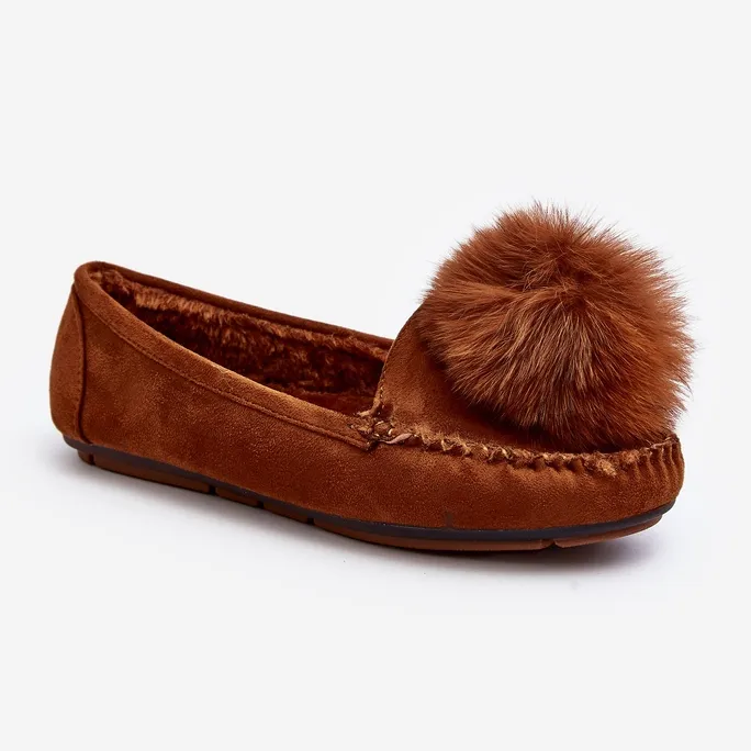 Women's Moccasins With Camel Novas Fur brown