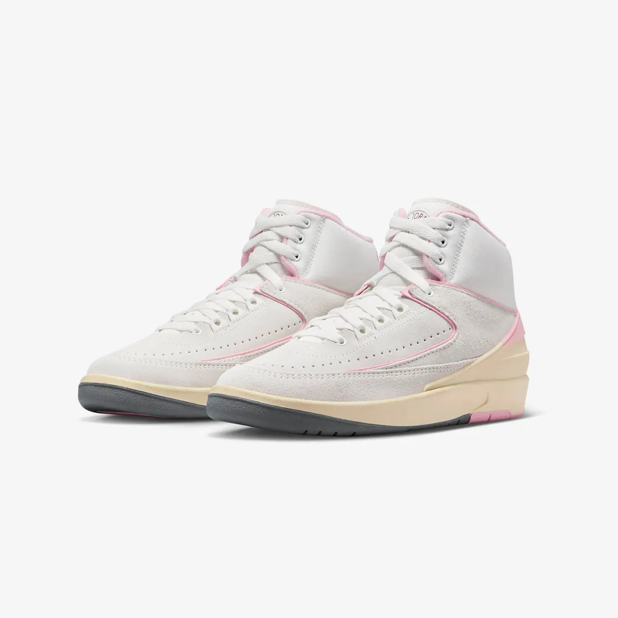 Women's Air Jordan 2 Summit White Gym Red Med Soft Pink