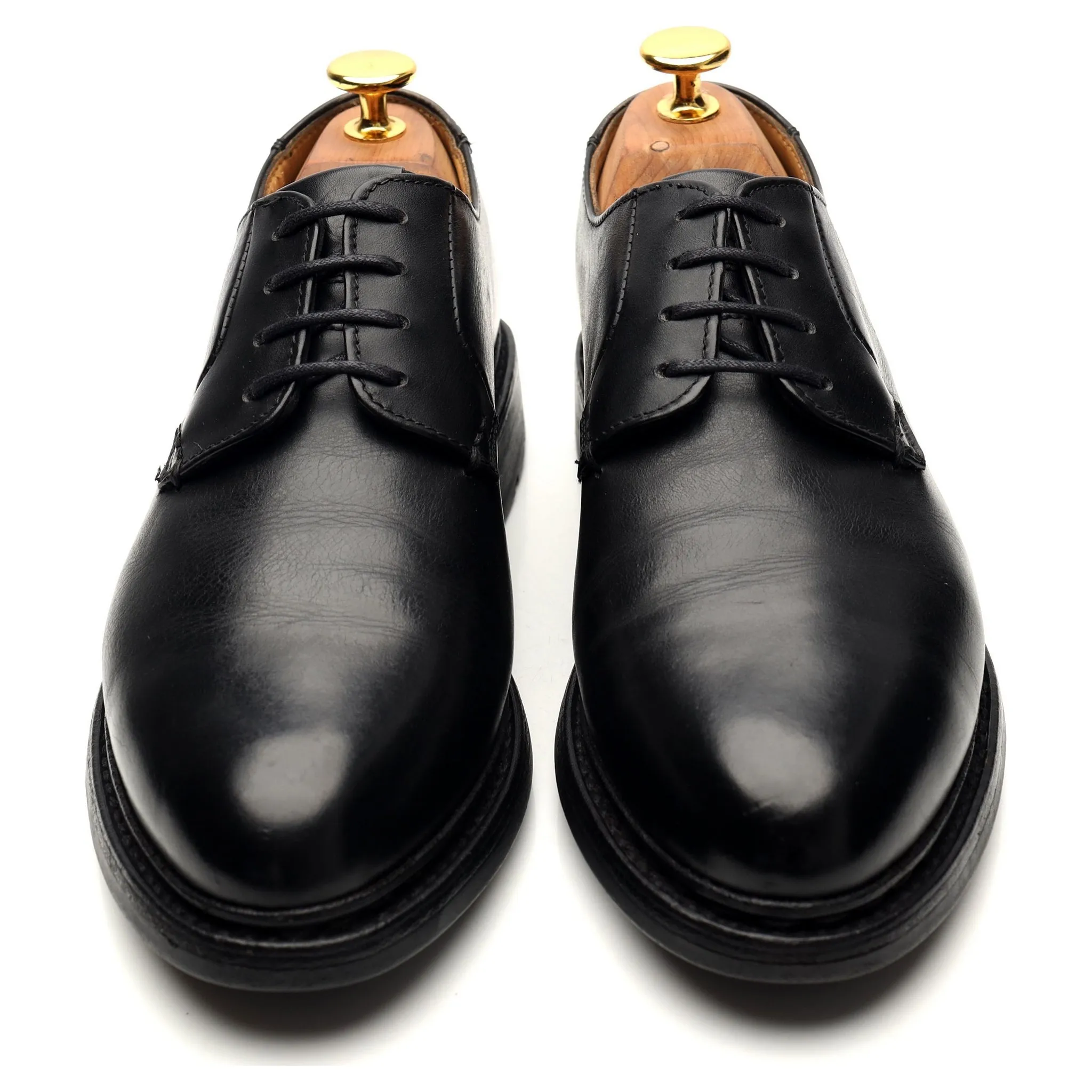 Women's Black Leather Derby UK 5.5