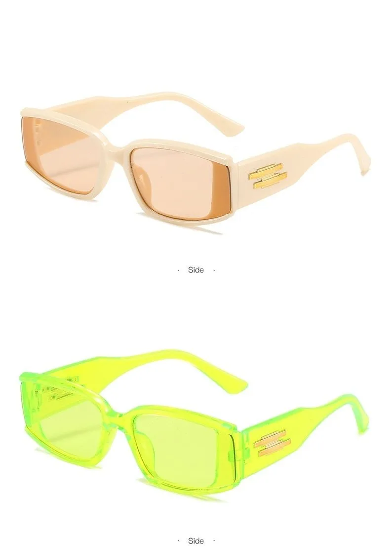 Women's Candy Shades Small Square Mirror Gradient Sunglasses