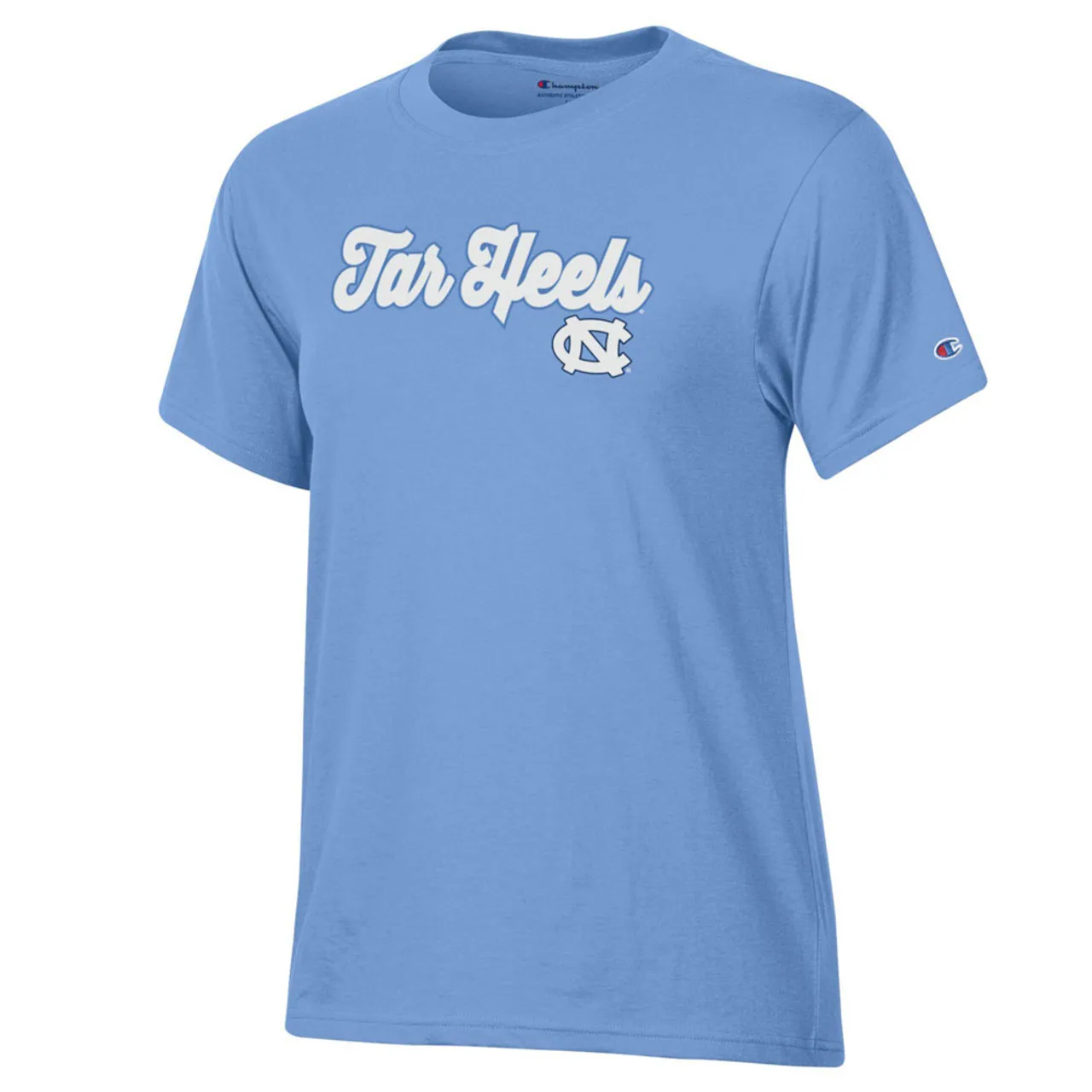 Women's Champion Applique Tar Heels SS Tee- Blue