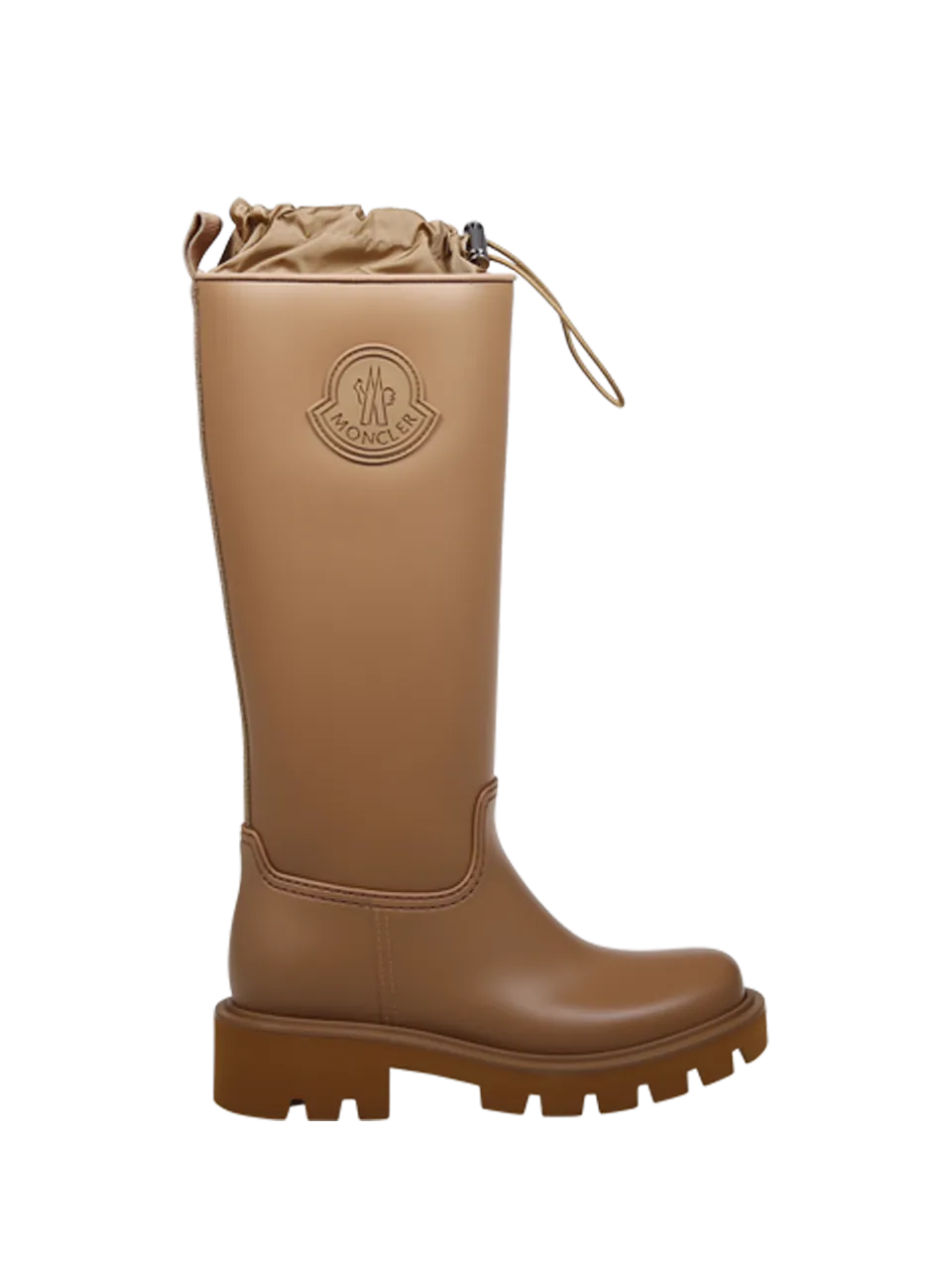 Women's Moncler Beige PVC Kickstream Rain Boots