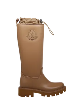 Women's Moncler Beige PVC Kickstream Rain Boots