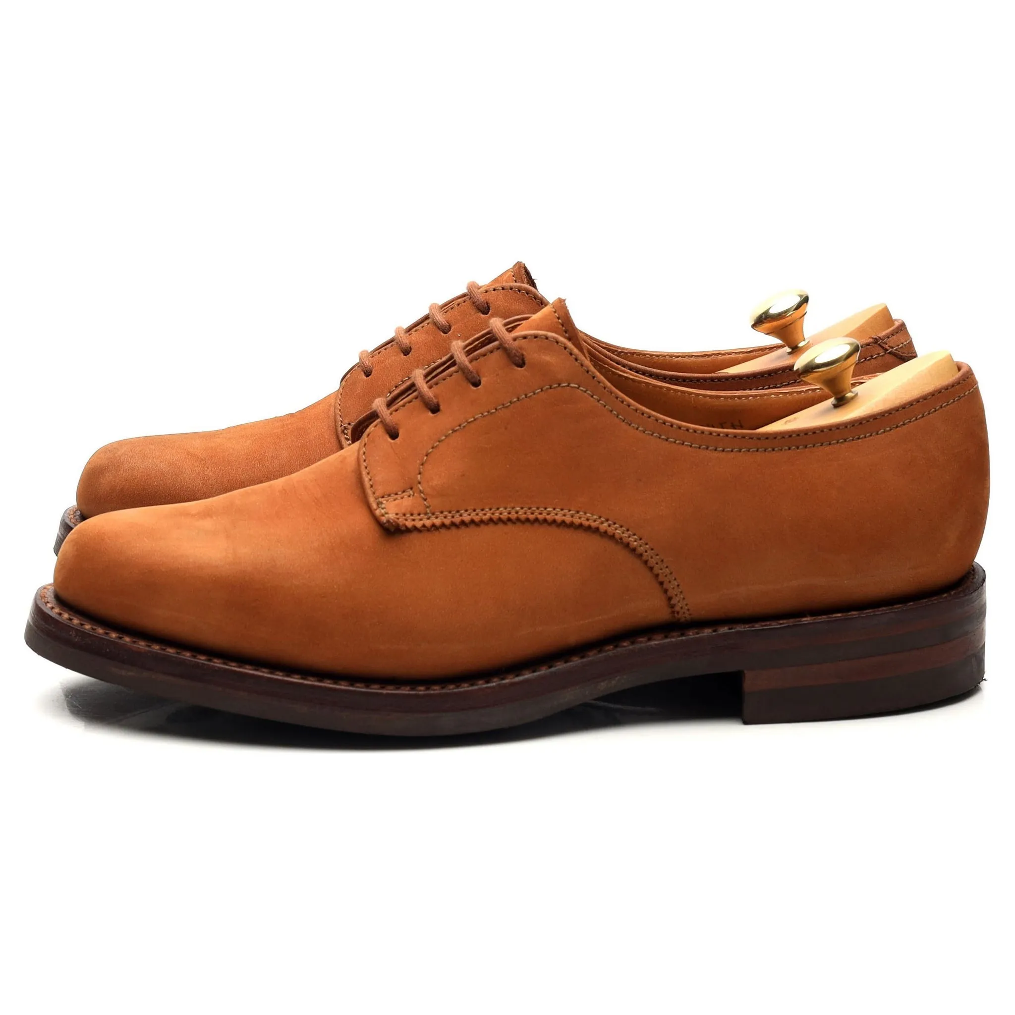 Women's 'Yarmouth' Tan Brown Nubuck Suede Derby UK 4 C