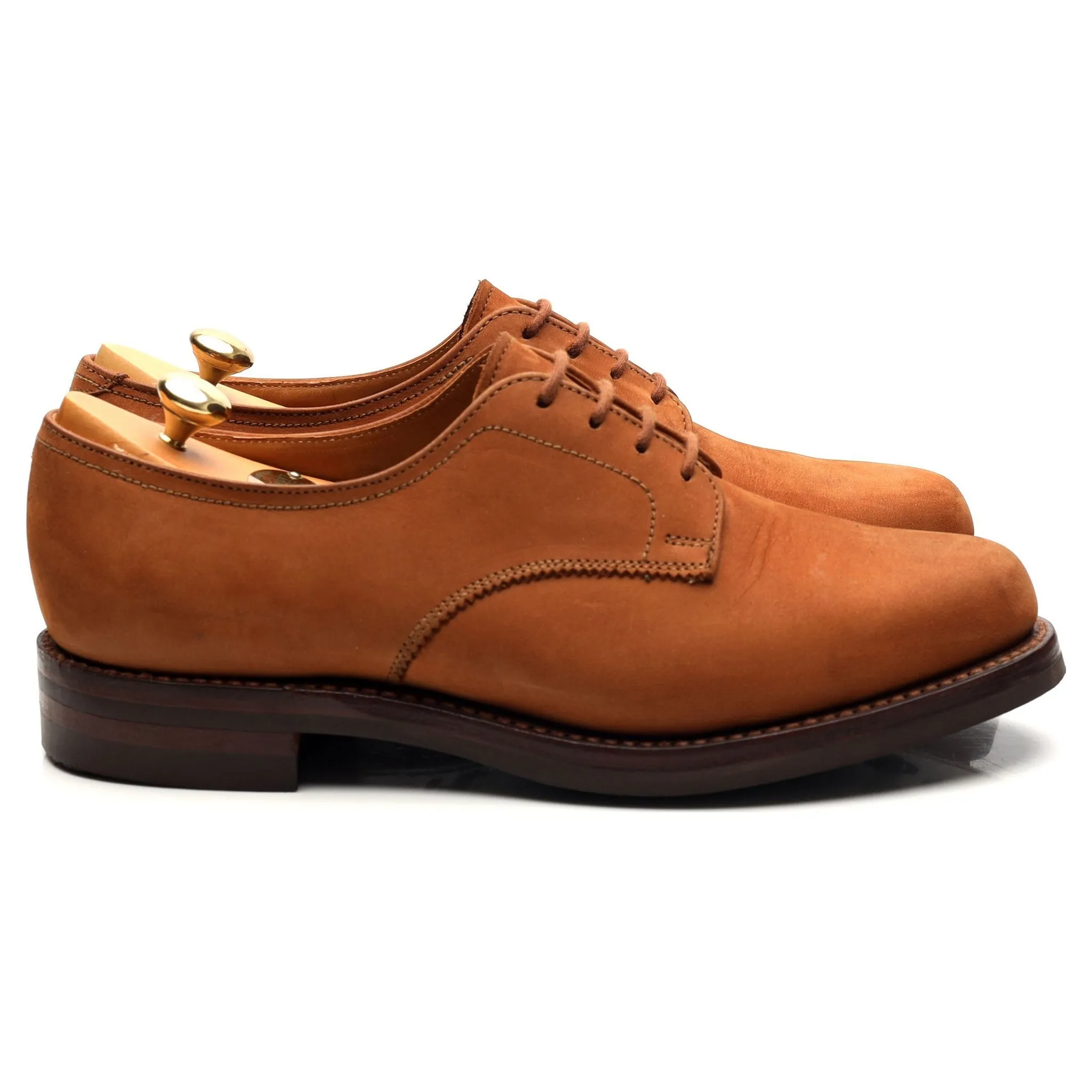 Women's 'Yarmouth' Tan Brown Nubuck Suede Derby UK 4 C