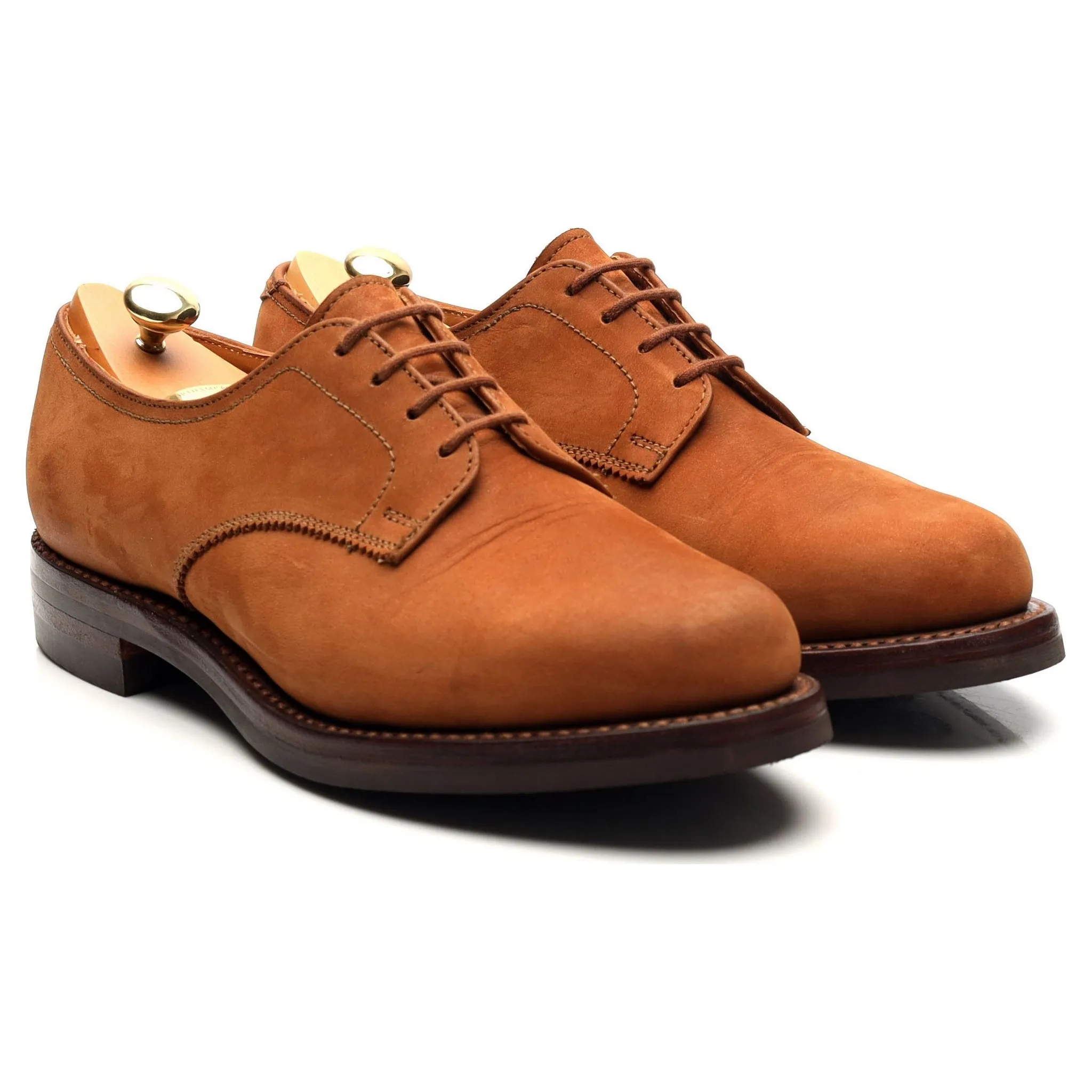 Women's 'Yarmouth' Tan Brown Nubuck Suede Derby UK 4 C