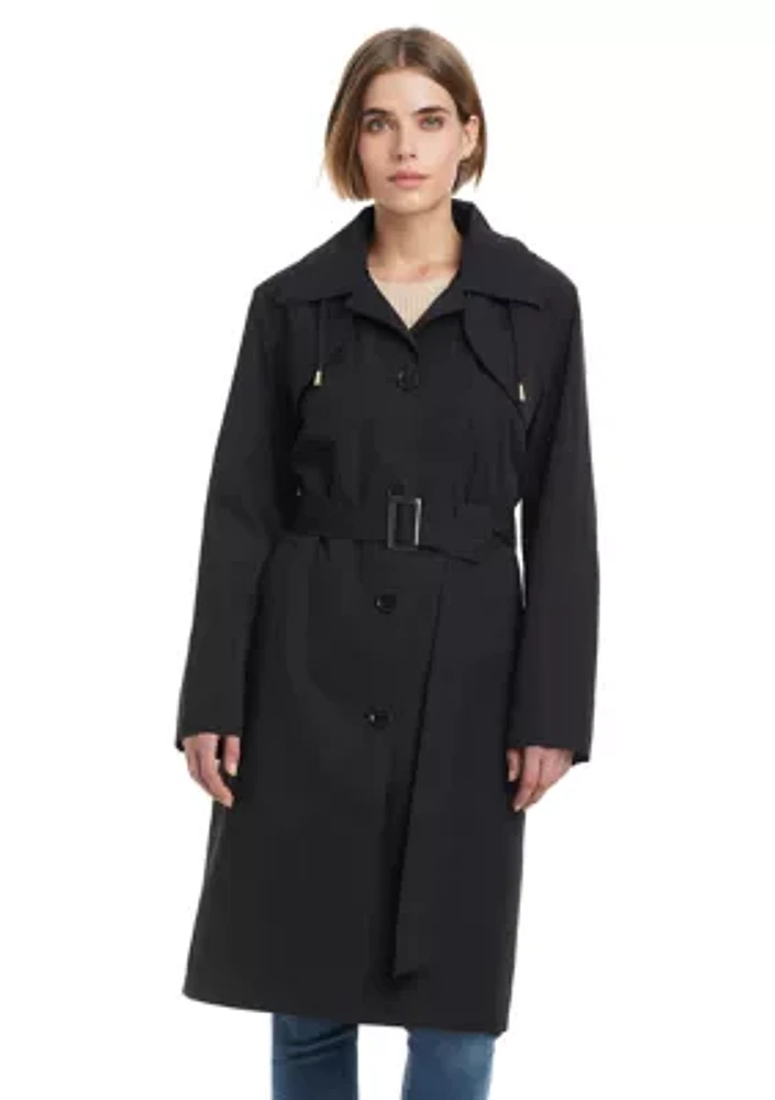 Women's Belted Rain Trench Coat