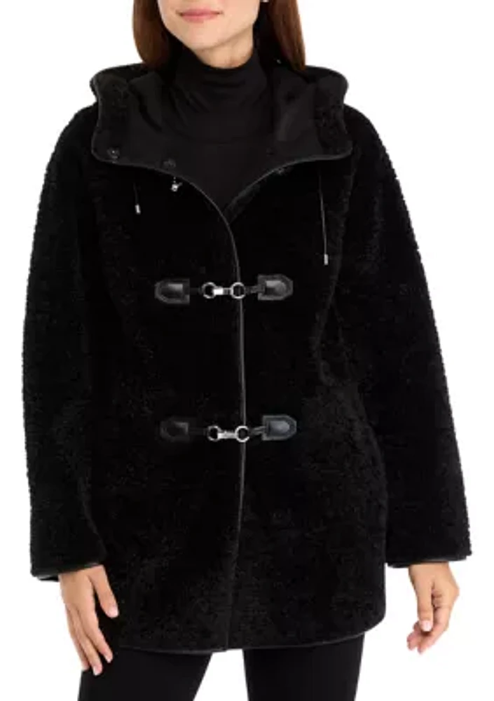 Women's Faux Fur Mid-Length Coat