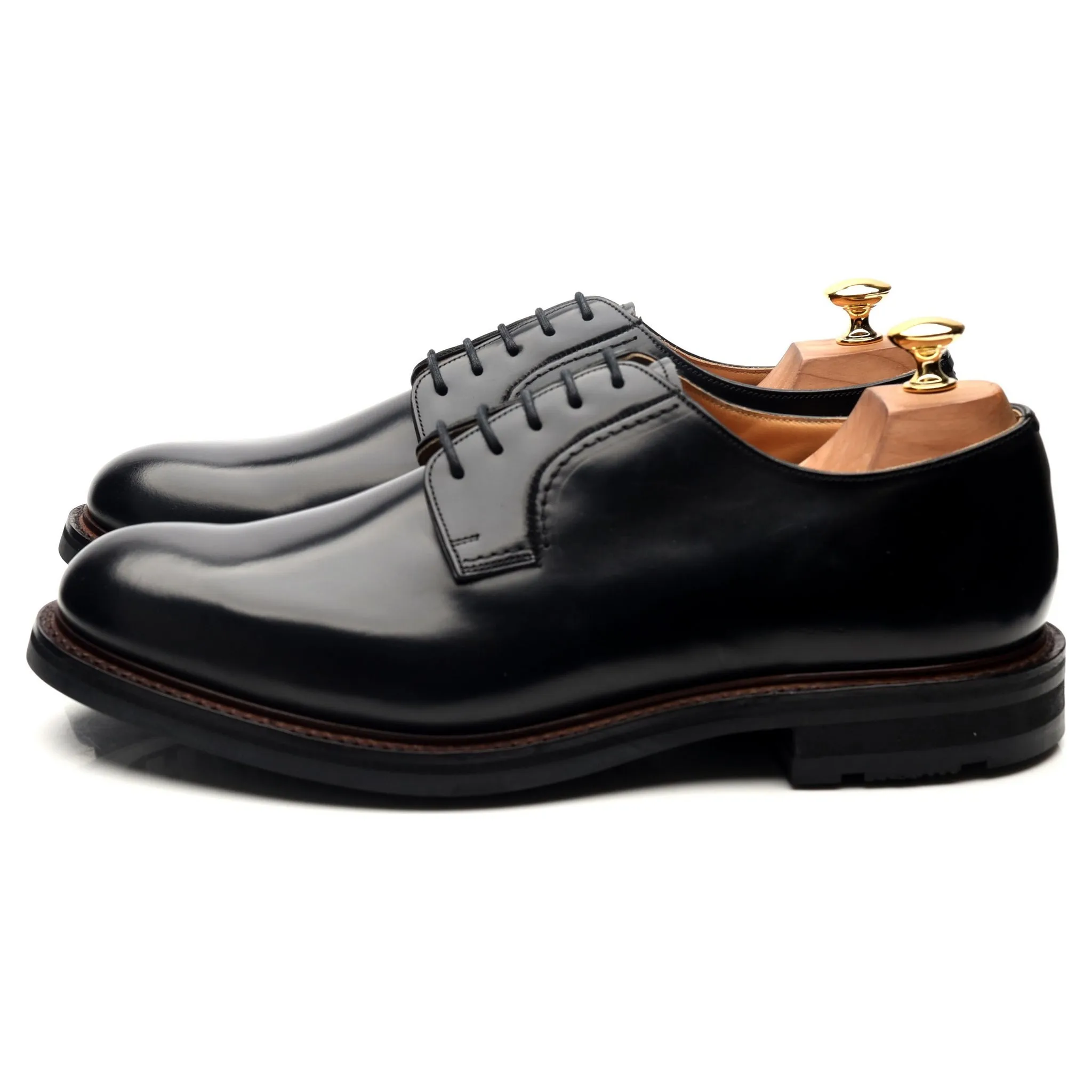 'Woodbridge' Black Leather Derby UK 10 G