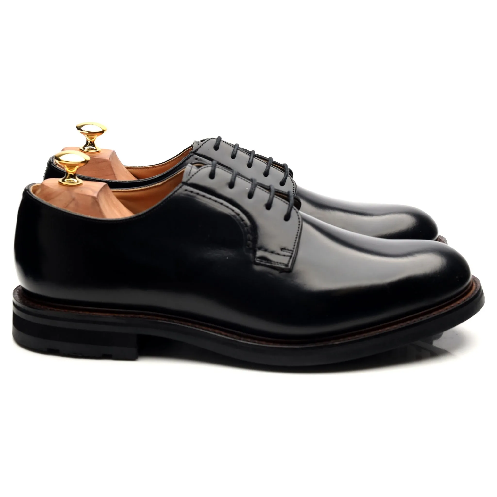 'Woodbridge' Black Leather Derby UK 10 G