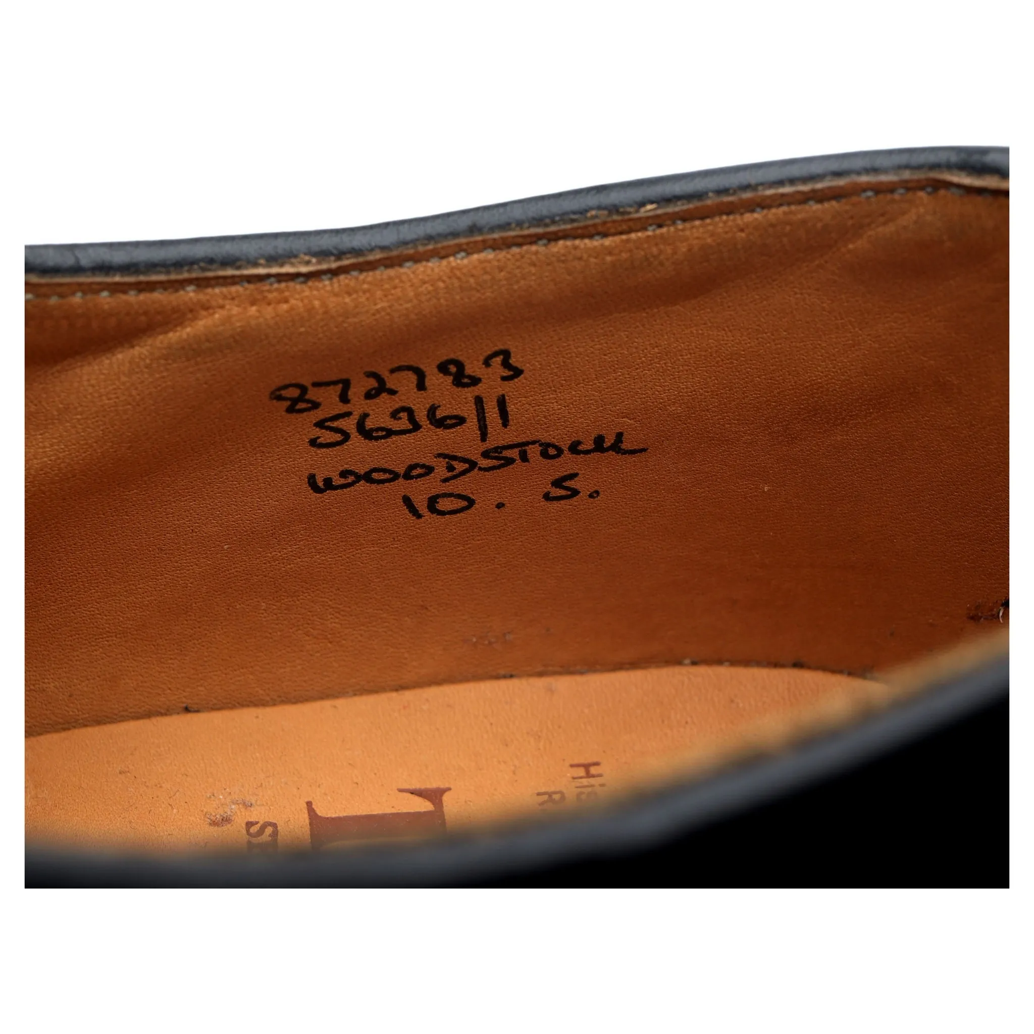 'Woodstock' Black Leather Derby UK 10