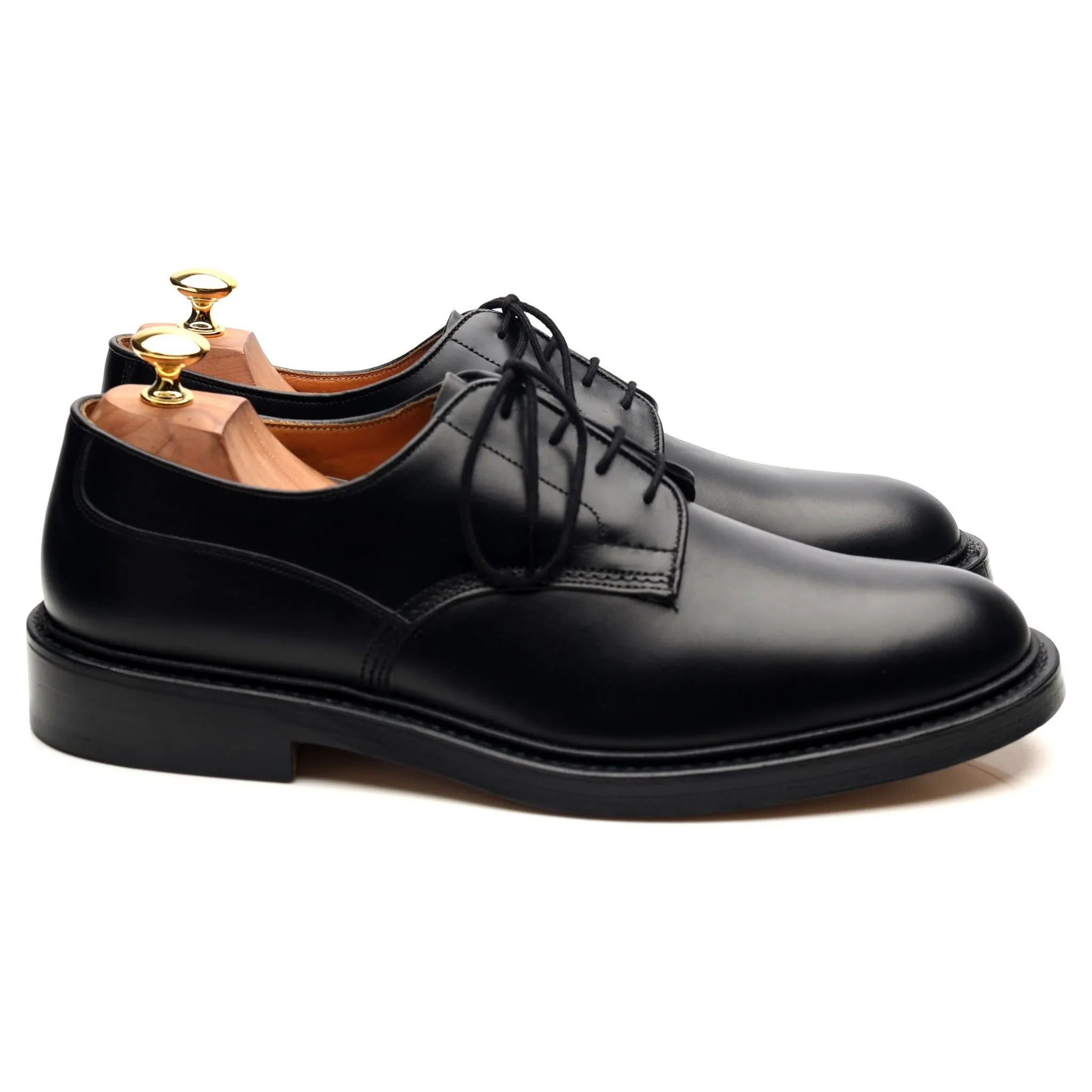 'Woodstock' Black Leather Derby UK 10