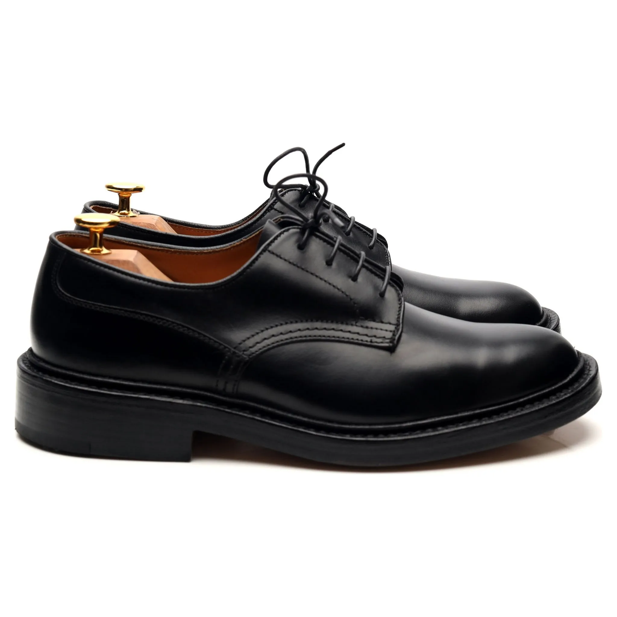 'Woodstock' Black Leather Derby UK 6