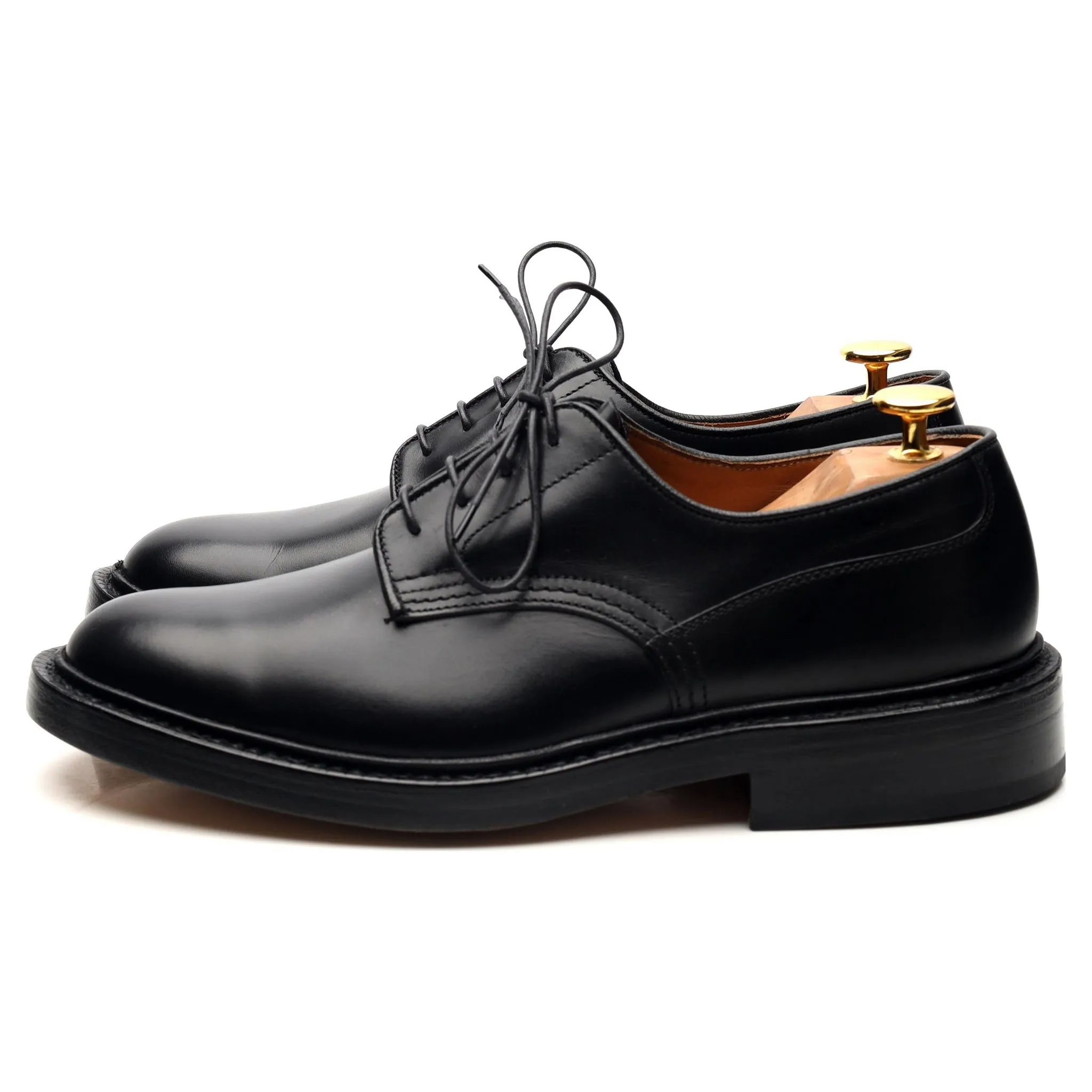 'Woodstock' Black Leather Derby UK 6